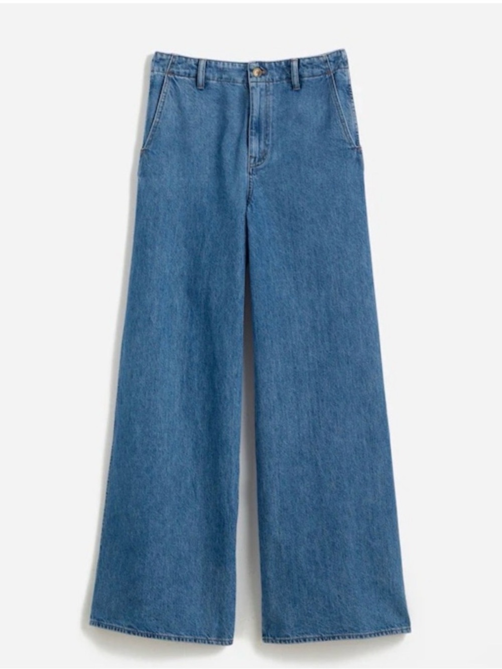 Madewell Wide Sweep Trouser Jeans 
Wide Leg size 27 Blue Denim - Picture 3 of 10